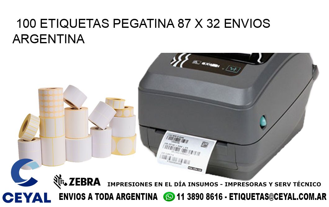 100 ETIQUETAS PEGATINA 87 x 32 ENVIOS ARGENTINA