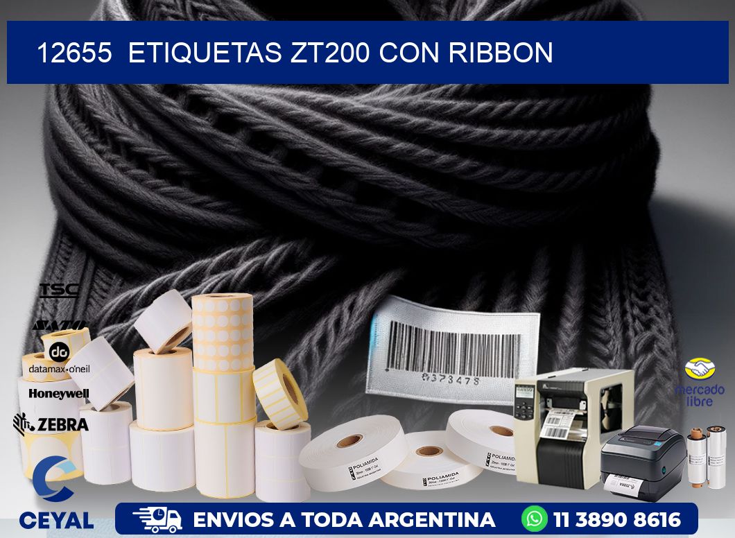 12655  ETIQUETAS ZT200 CON RIBBON