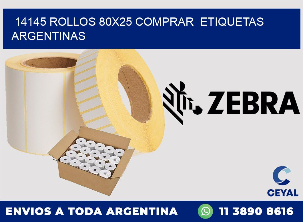 14145 ROLLOS 80X25 COMPRAR  ETIQUETAS ARGENTINAS