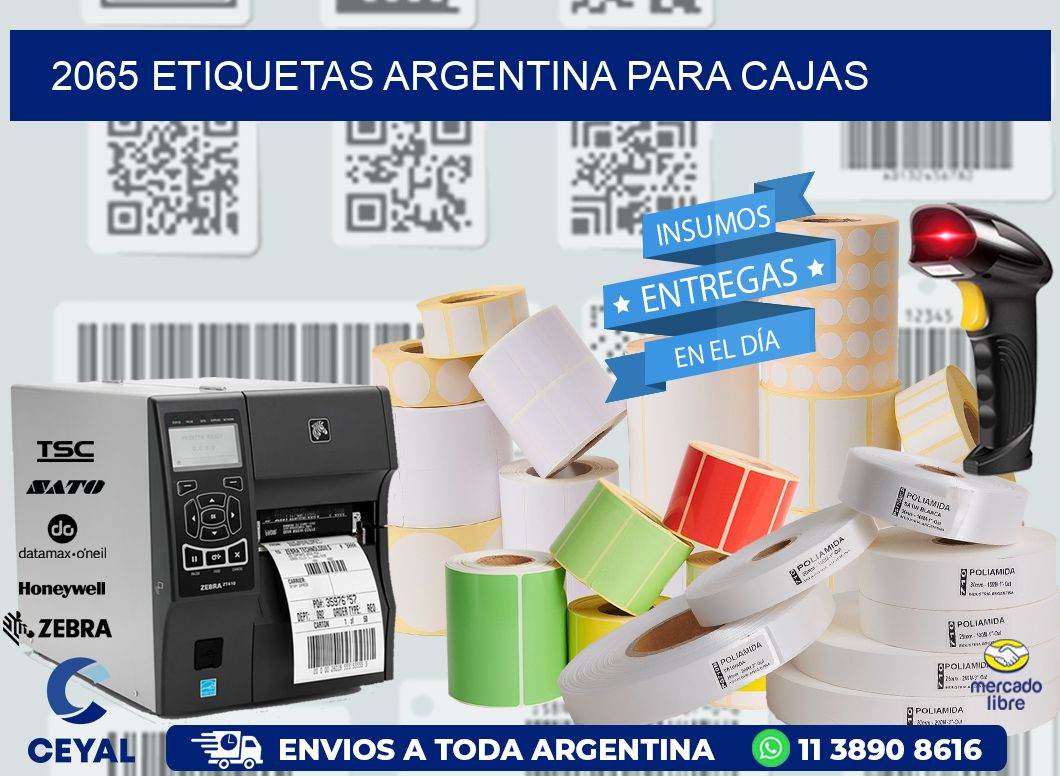 2065 ETIQUETAS ARGENTINA PARA CAJAS