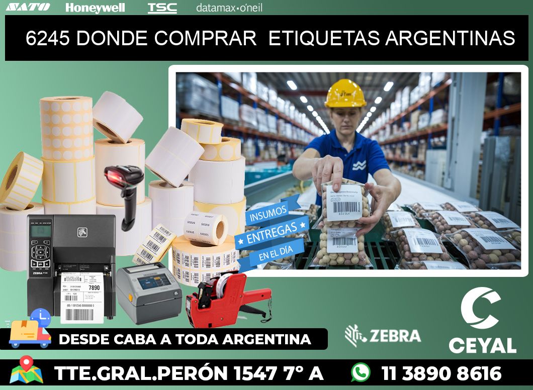 6245 DONDE COMPRAR  ETIQUETAS ARGENTINAS