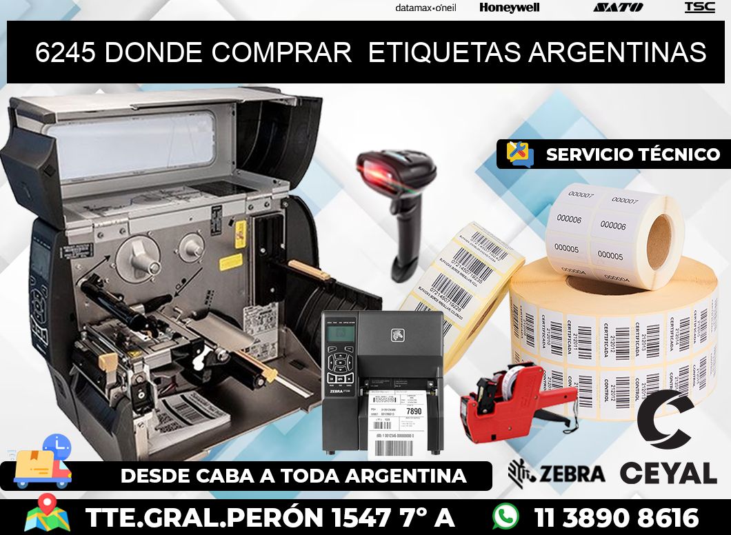 6245 DONDE COMPRAR  ETIQUETAS ARGENTINAS