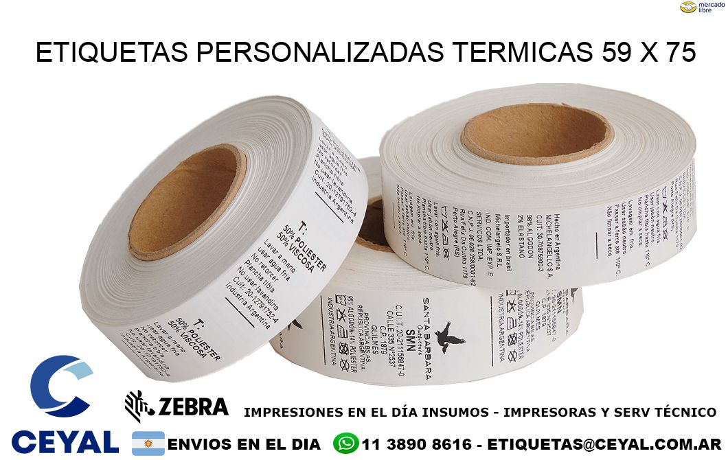 ETIQUETAS PERSONALIZADAS TERMICAS 59 x 75