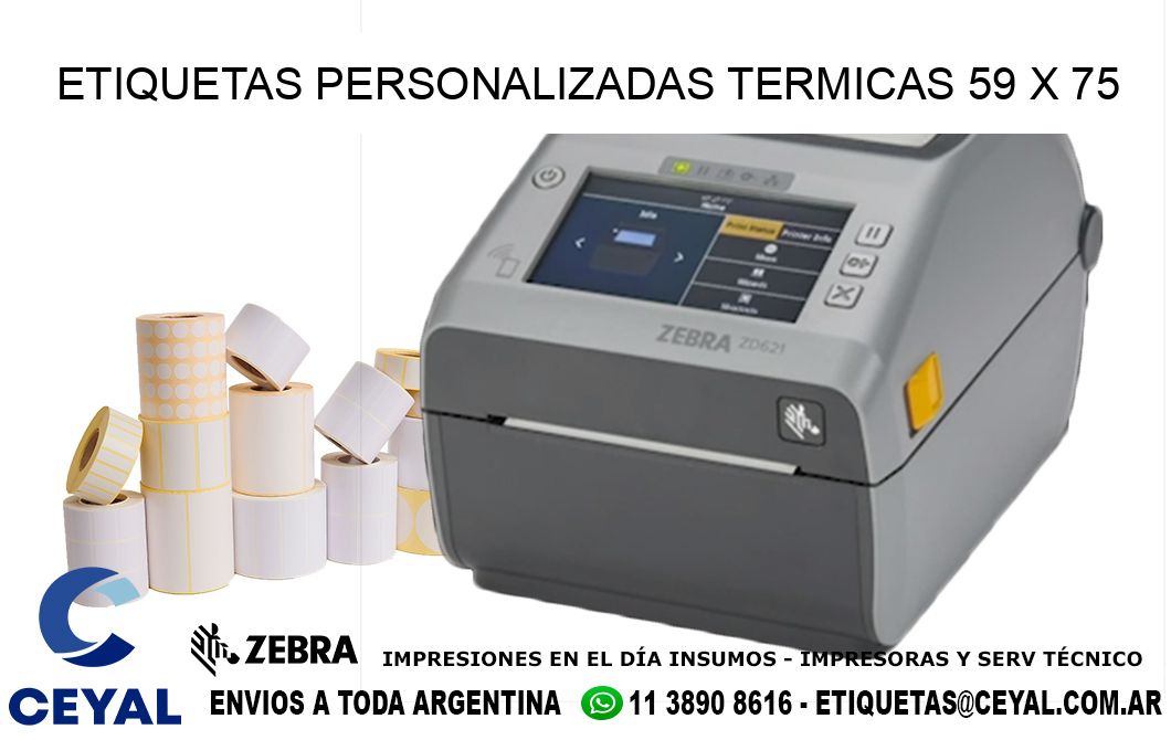 ETIQUETAS PERSONALIZADAS TERMICAS 59 x 75