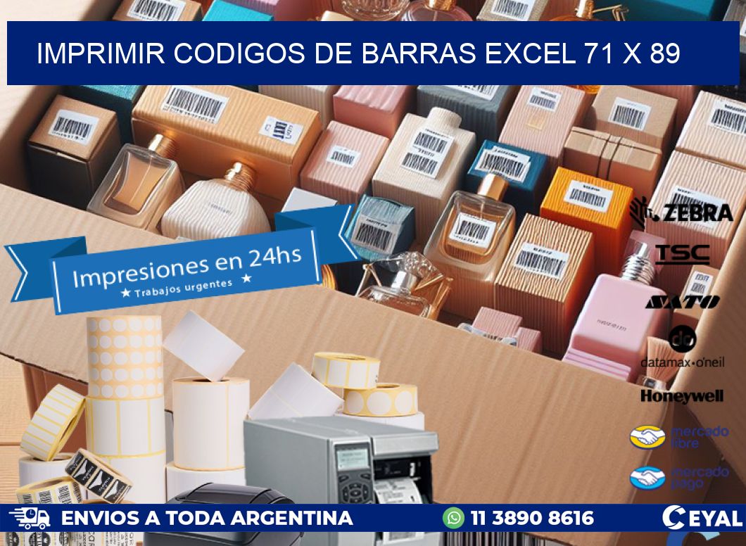 IMPRIMIR CODIGOS DE BARRAS EXCEL 71 x 89