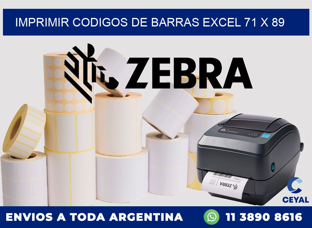 IMPRIMIR CODIGOS DE BARRAS EXCEL 71 x 89