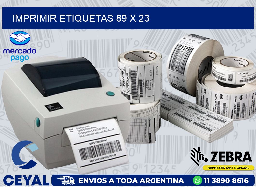 IMPRIMIR ETIQUETAS 89 x 23