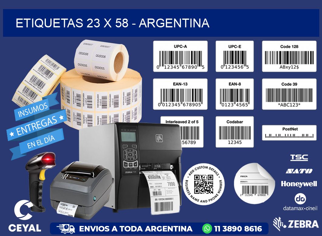 ETIQUETAS 23 x 58 - ARGENTINA