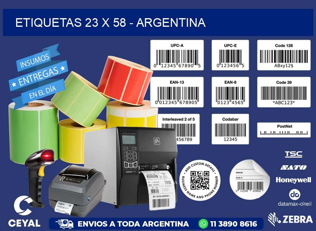 ETIQUETAS 23 x 58 - ARGENTINA