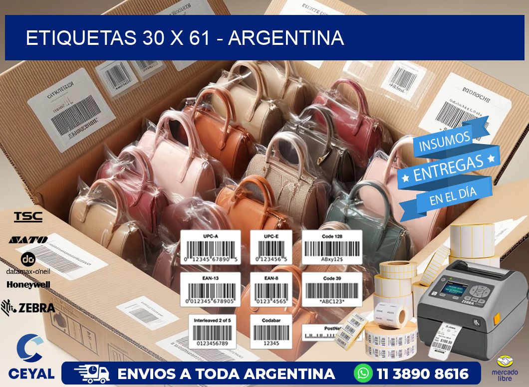 ETIQUETAS 30 x 61 - ARGENTINA