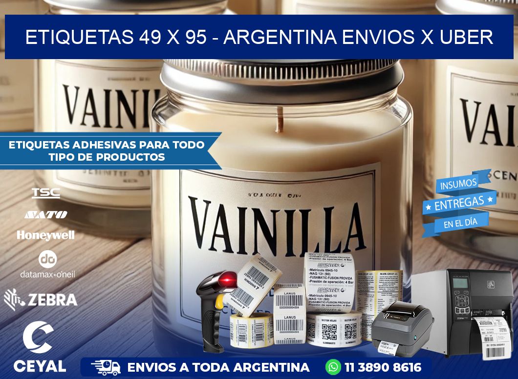 ETIQUETAS 49 x 95 – ARGENTINA ENVIOS X UBER