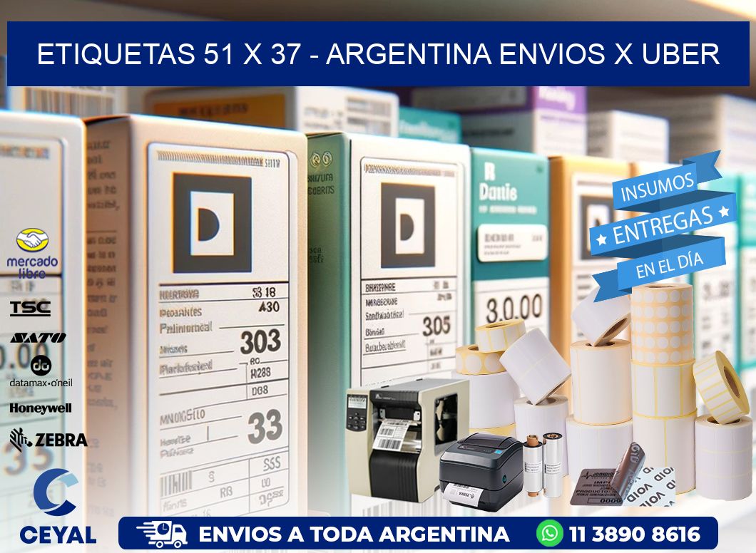 ETIQUETAS 51 x 37 – ARGENTINA ENVIOS X UBER