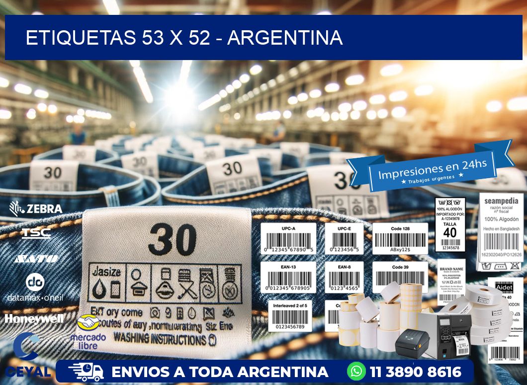 ETIQUETAS 53 x 52 - ARGENTINA