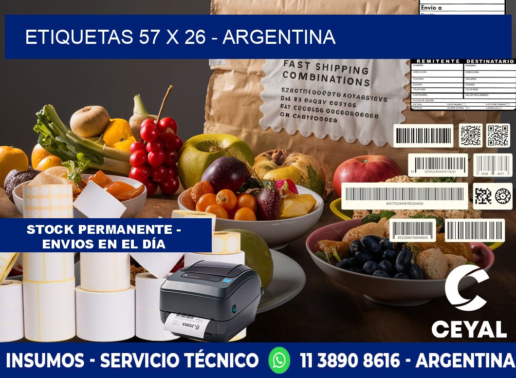 ETIQUETAS 57 x 26 - ARGENTINA