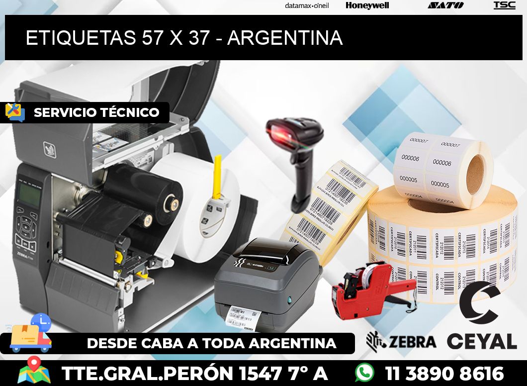 ETIQUETAS 57 x 37 - ARGENTINA