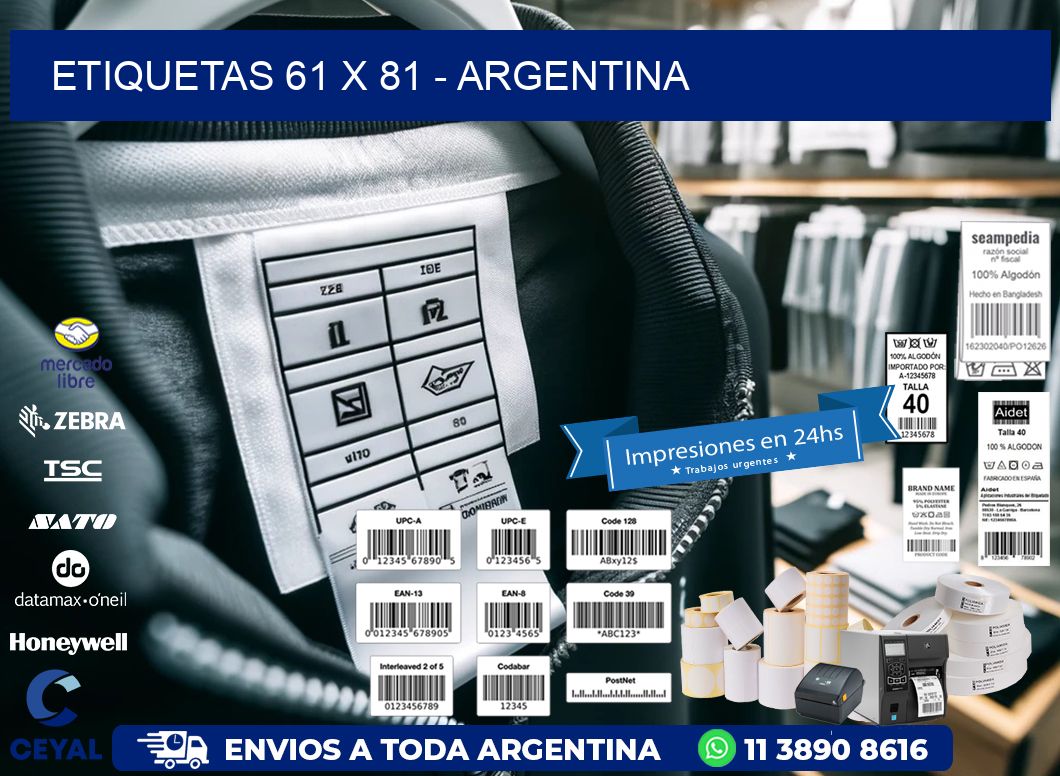 ETIQUETAS 61 x 81 - ARGENTINA