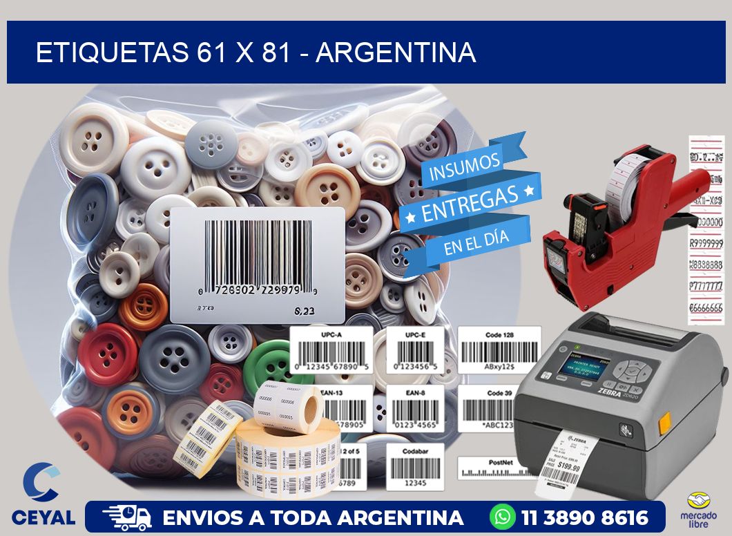 ETIQUETAS 61 x 81 - ARGENTINA