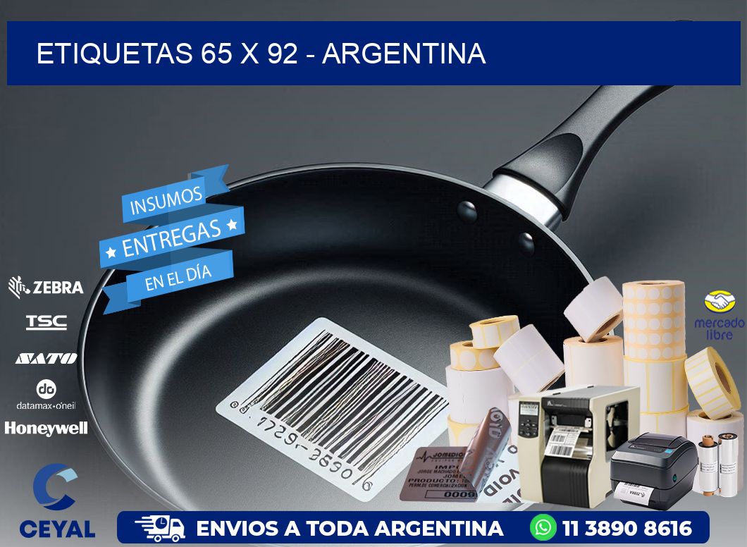 ETIQUETAS 65 x 92 - ARGENTINA