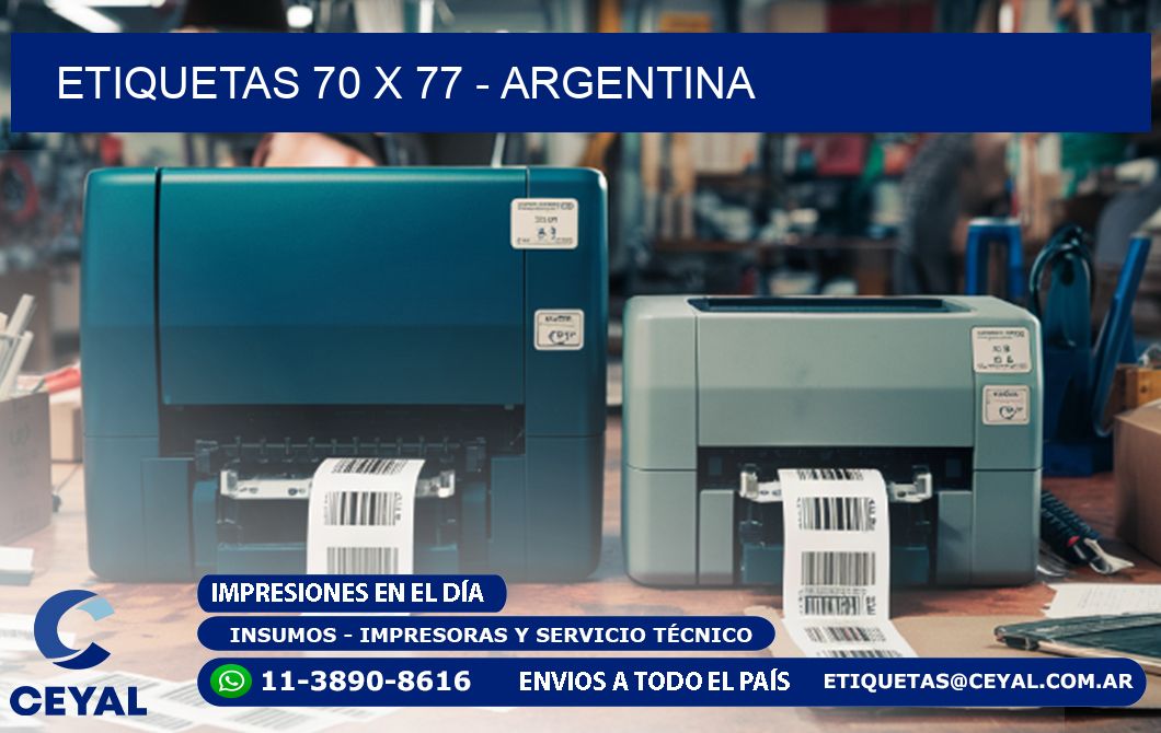 ETIQUETAS 70 x 77 - ARGENTINA