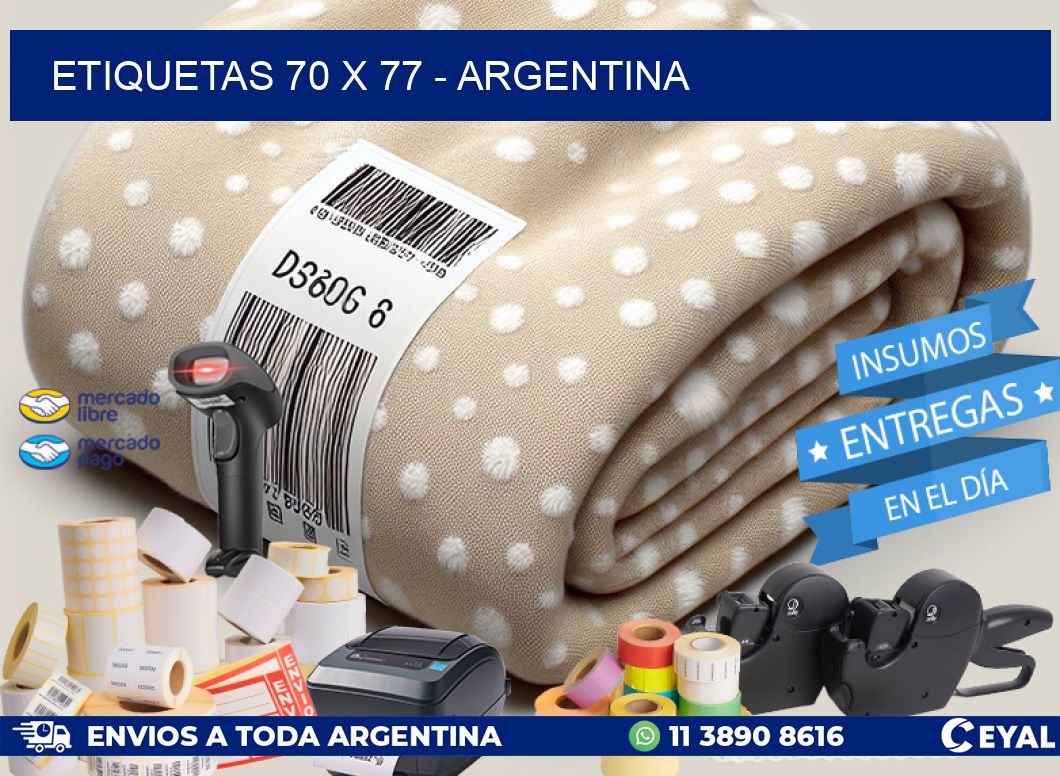 ETIQUETAS 70 x 77 - ARGENTINA