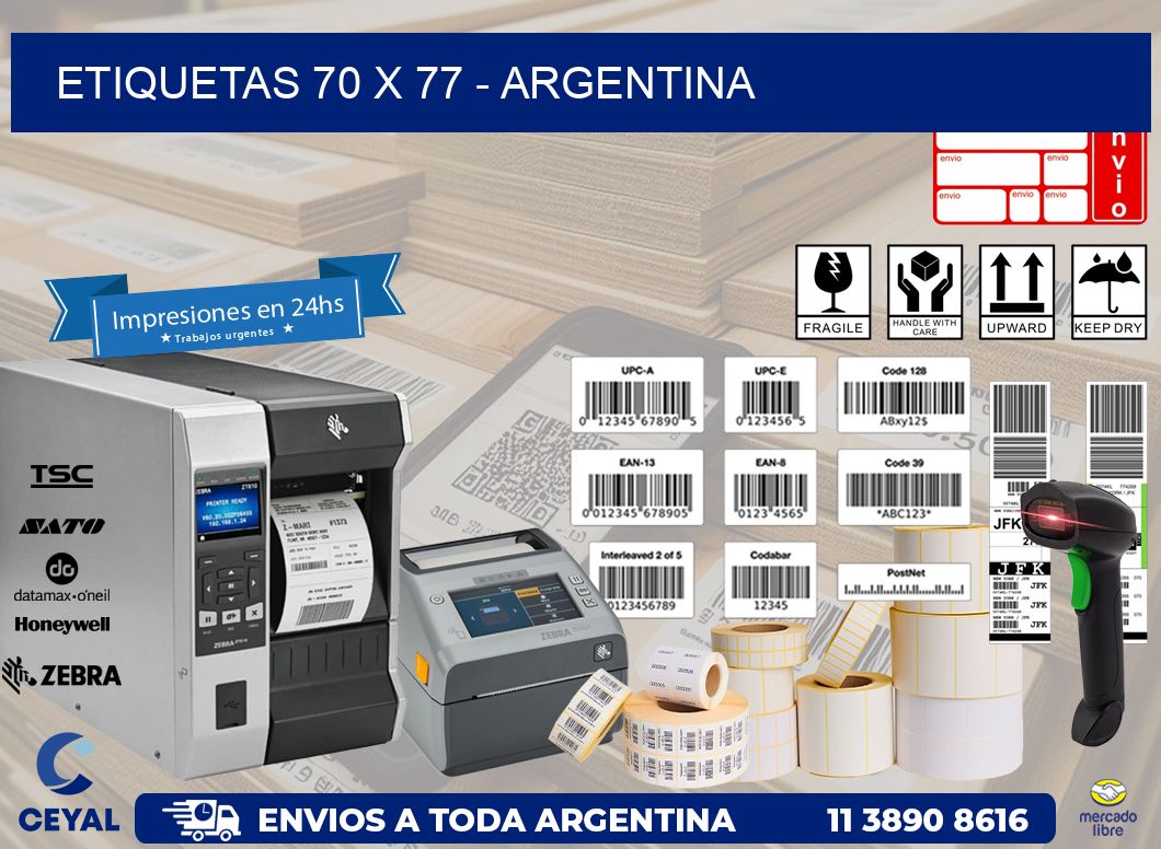 ETIQUETAS 70 x 77 - ARGENTINA