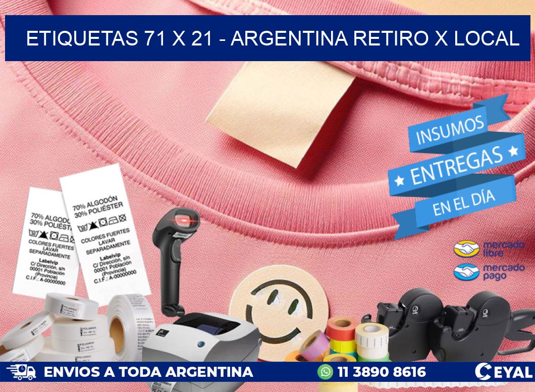 ETIQUETAS 71 x 21 – ARGENTINA RETIRO X LOCAL