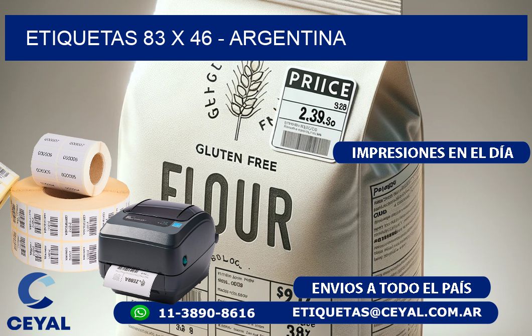 ETIQUETAS 83 x 46 - ARGENTINA