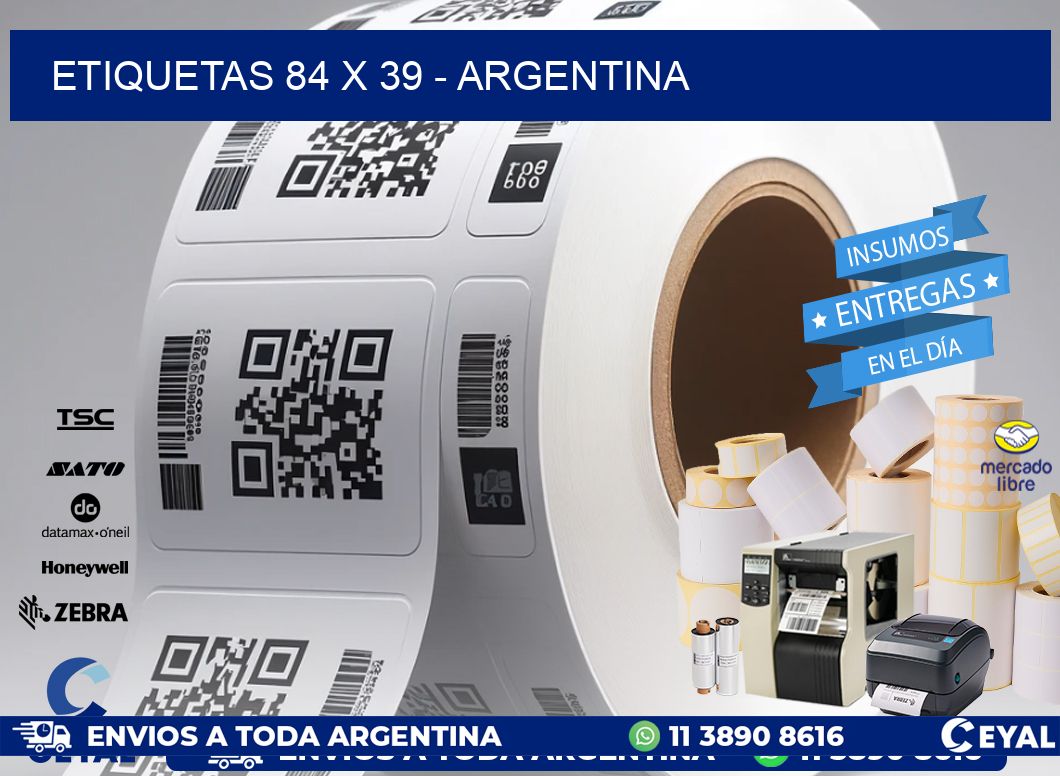 ETIQUETAS 84 x 39 - ARGENTINA