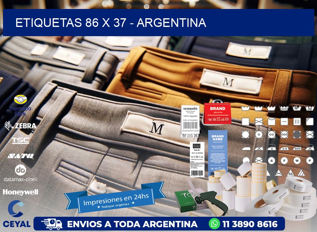 ETIQUETAS 86 x 37 - ARGENTINA