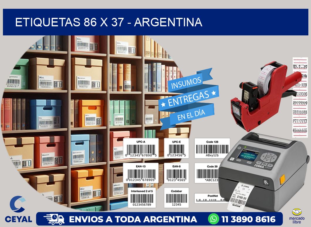 ETIQUETAS 86 x 37 - ARGENTINA