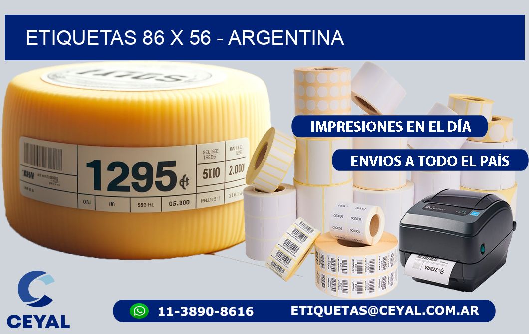 ETIQUETAS 86 x 56 - ARGENTINA