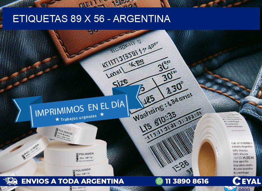 ETIQUETAS 89 x 56 - ARGENTINA