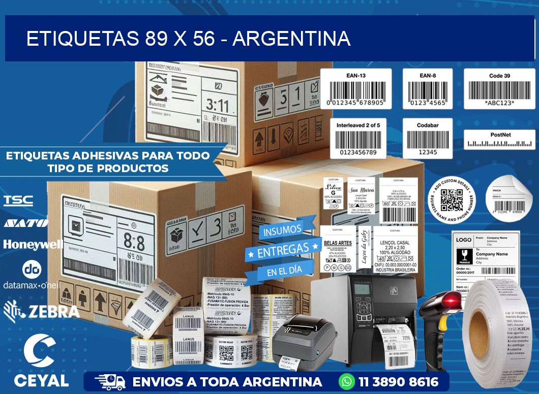 ETIQUETAS 89 x 56 - ARGENTINA