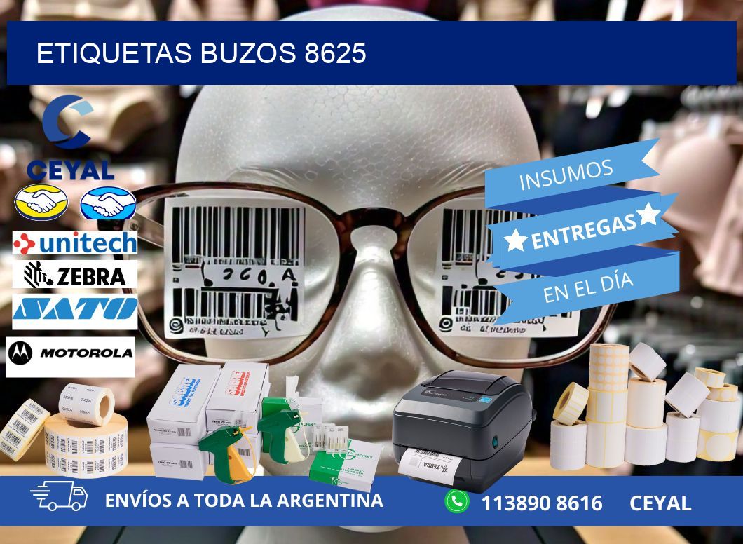 ETIQUETAS BUZOS 8625