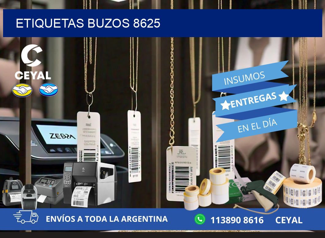 ETIQUETAS BUZOS 8625