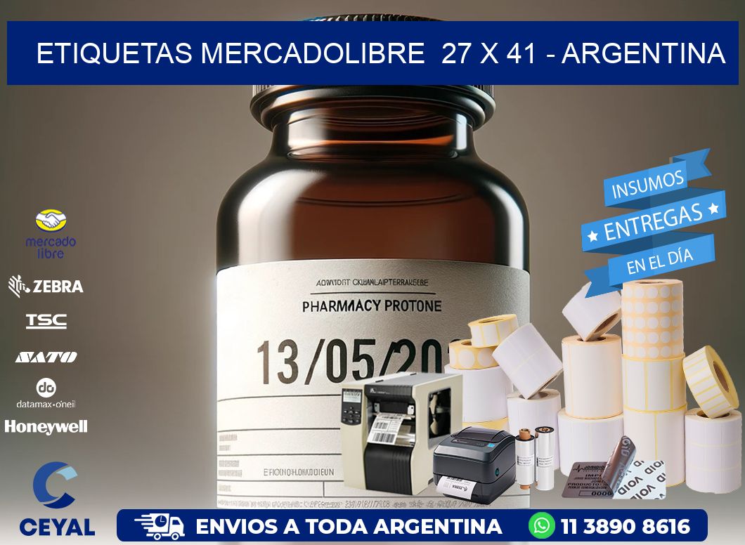 ETIQUETAS MERCADOLIBRE  27 x 41 – ARGENTINA