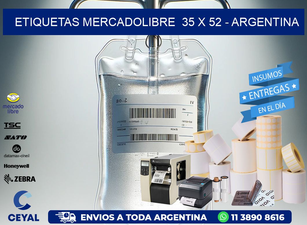 ETIQUETAS MERCADOLIBRE  35 x 52 – ARGENTINA