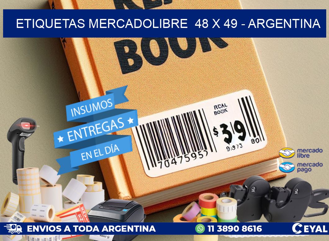 ETIQUETAS MERCADOLIBRE  48 x 49 - ARGENTINA