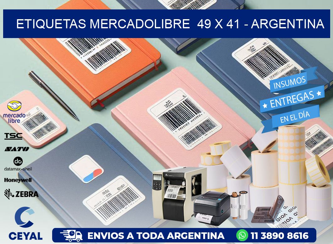 ETIQUETAS MERCADOLIBRE  49 x 41 - ARGENTINA