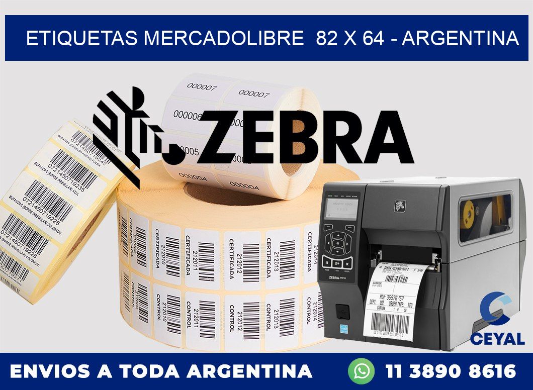 ETIQUETAS MERCADOLIBRE  82 x 64 – ARGENTINA