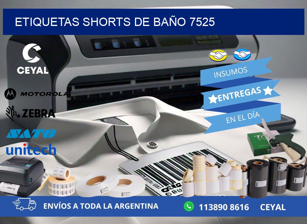 ETIQUETAS SHORTS DE BAÑO 7525