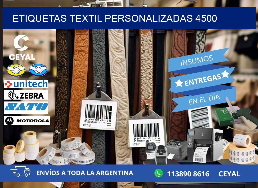 ETIQUETAS TEXTIL PERSONALIZADAS 4500