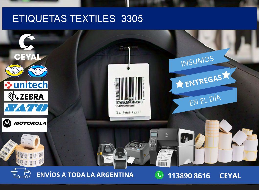 ETIQUETAS TEXTILES  3305