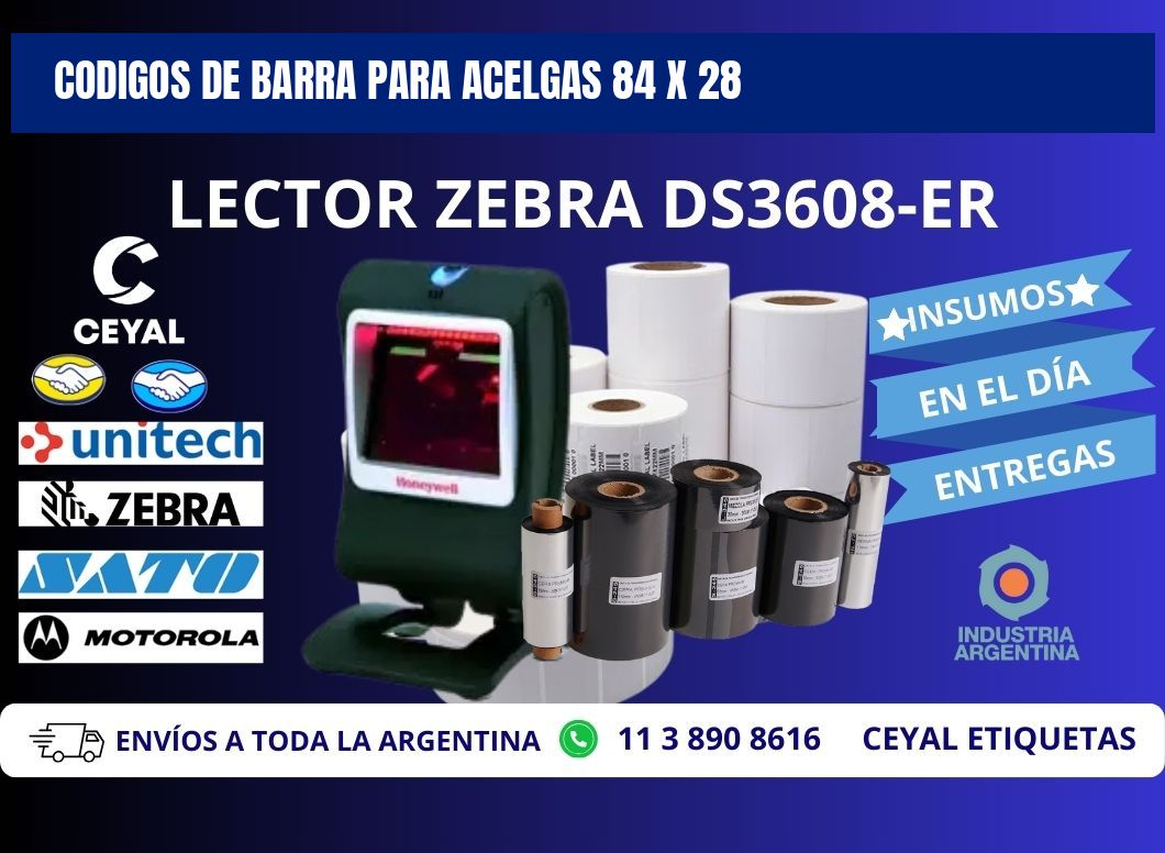 CODIGOS DE BARRA PARA ACELGAS 84 x 28