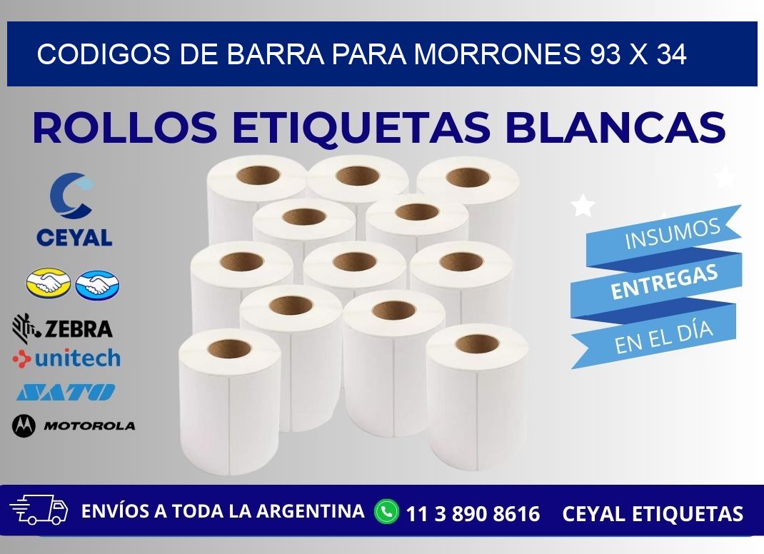 CODIGOS DE BARRA PARA MORRONES 93 x 34