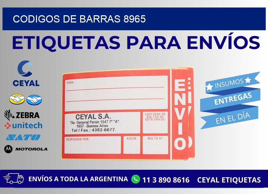 CODIGOS DE BARRAS 8965