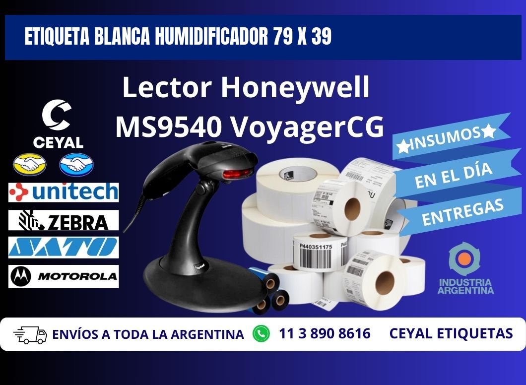 ETIQUETA BLANCA HUMIDIFICADOR 79 x 39