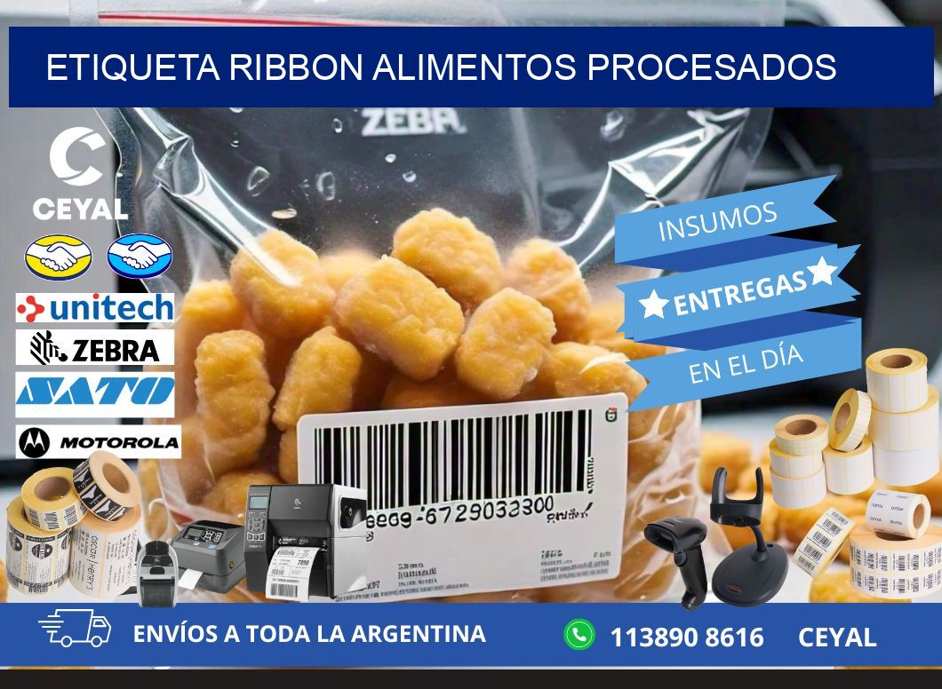 ETIQUETA RIBBON ALIMENTOS PROCESADOS