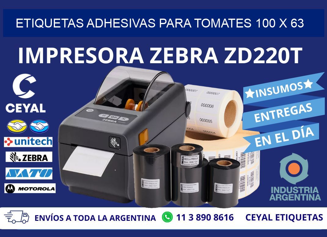 ETIQUETAS ADHESIVAS PARA TOMATES 100 x 63