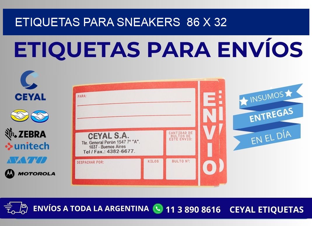 ETIQUETAS PARA SNEAKERS  86 x 32